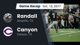 Recap: Randall  vs. Canyon  2017