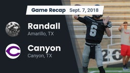 Recap: Randall  vs. Canyon  2018