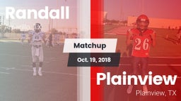 Matchup: Randall  vs. Plainview  2018