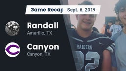 Recap: Randall  vs. Canyon  2019