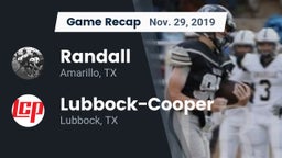 Recap: Randall  vs. Lubbock-Cooper  2019