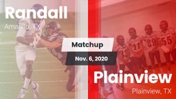 Matchup: Randall  vs. Plainview  2020