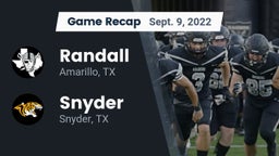 Recap: Randall  vs. Snyder  2022