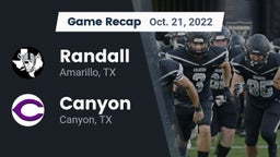 Recap: Randall  vs. Canyon  2022