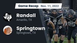 Recap: Randall  vs. Springtown  2022