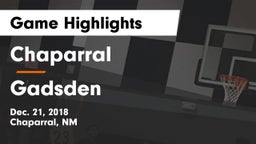 Chaparral  vs Gadsden Game Highlights - Dec. 21, 2018