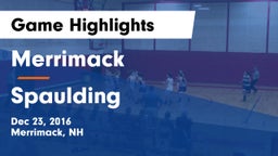 Merrimack  vs Spaulding  Game Highlights - Dec 23, 2016