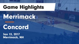 Merrimack  vs Concord  Game Highlights - Jan 13, 2017