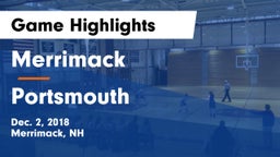 Merrimack  vs Portsmouth  Game Highlights - Dec. 2, 2018