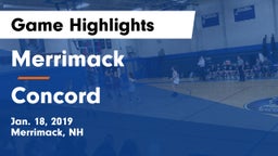 Merrimack  vs Concord  Game Highlights - Jan. 18, 2019