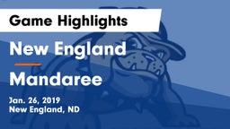 New England  vs Mandaree  Game Highlights - Jan. 26, 2019