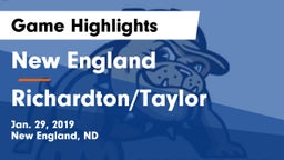 New England  vs Richardton/Taylor  Game Highlights - Jan. 29, 2019