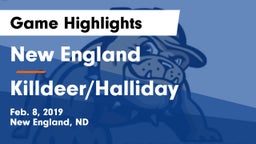 New England  vs Killdeer/Halliday  Game Highlights - Feb. 8, 2019