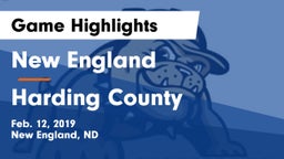 New England  vs Harding County Game Highlights - Feb. 12, 2019