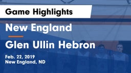 New England  vs Glen Ullin Hebron Game Highlights - Feb. 22, 2019