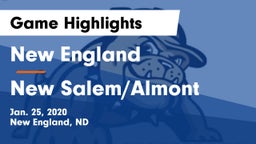 New England  vs New Salem/Almont Game Highlights - Jan. 25, 2020
