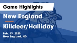 New England  vs Killdeer/Halliday  Game Highlights - Feb. 13, 2020