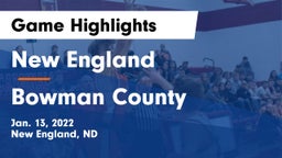 New England  vs Bowman County  Game Highlights - Jan. 13, 2022