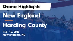 New England  vs Harding County Game Highlights - Feb. 15, 2022