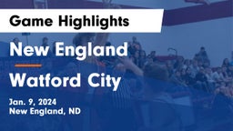New England  vs Watford City  Game Highlights - Jan. 9, 2024