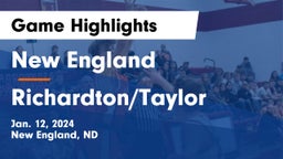 New England  vs Richardton/Taylor  Game Highlights - Jan. 12, 2024