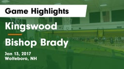 Kingswood  vs Bishop Brady Game Highlights - Jan 13, 2017
