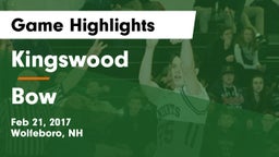 Kingswood  vs Bow  Game Highlights - Feb 21, 2017