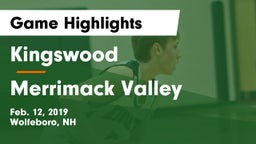 Kingswood  vs Merrimack Valley Game Highlights - Feb. 12, 2019