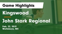 Kingswood  vs John Stark Regional  Game Highlights - Feb. 22, 2019