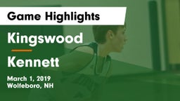 Kingswood  vs Kennett Game Highlights - March 1, 2019