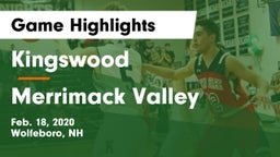 Kingswood  vs Merrimack Valley Game Highlights - Feb. 18, 2020