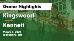 Kingswood  vs Kennett  Game Highlights - March 5, 2020