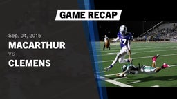 Recap: MacArthur  vs. Clemens  2015