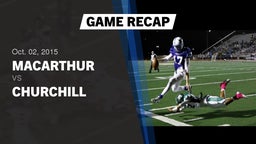 Recap: MacArthur  vs. Churchill  2015