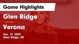 Glen Ridge  vs Verona  Game Highlights - Jan. 12, 2023