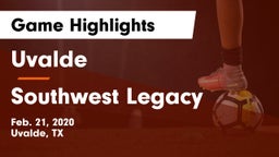 Uvalde  vs Southwest Legacy  Game Highlights - Feb. 21, 2020