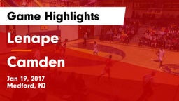Lenape  vs Camden  Game Highlights - Jan 19, 2017
