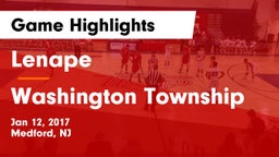 Lenape  vs Washington Township Game Highlights - Jan 12, 2017