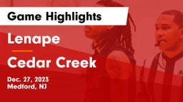 Lenape  vs Cedar Creek  Game Highlights - Dec. 27, 2023