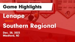 Lenape  vs Southern Regional  Game Highlights - Dec. 28, 2023