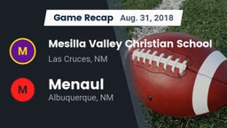 Recap: Mesilla Valley Christian School vs. Menaul  2018