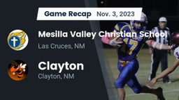 Recap: Mesilla Valley Christian School vs. Clayton  2023