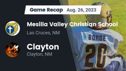 Recap: Mesilla Valley Christian School vs. Clayton  2023