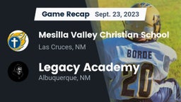 Recap: Mesilla Valley Christian School vs.  Legacy Academy 2023
