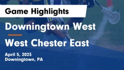 Downingtown West  vs West Chester East Game Highlights - April 5, 2023