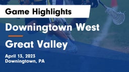 Downingtown West  vs Great Valley  Game Highlights - April 13, 2023