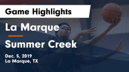 La Marque  vs Summer Creek  Game Highlights - Dec. 5, 2019