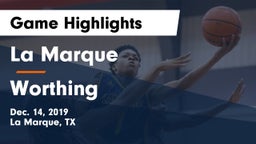 La Marque  vs Worthing  Game Highlights - Dec. 14, 2019