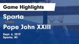 Sparta  vs Pope John XXIII Game Highlights - Sept. 6, 2019