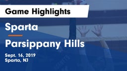 Sparta  vs Parsippany Hills  Game Highlights - Sept. 16, 2019